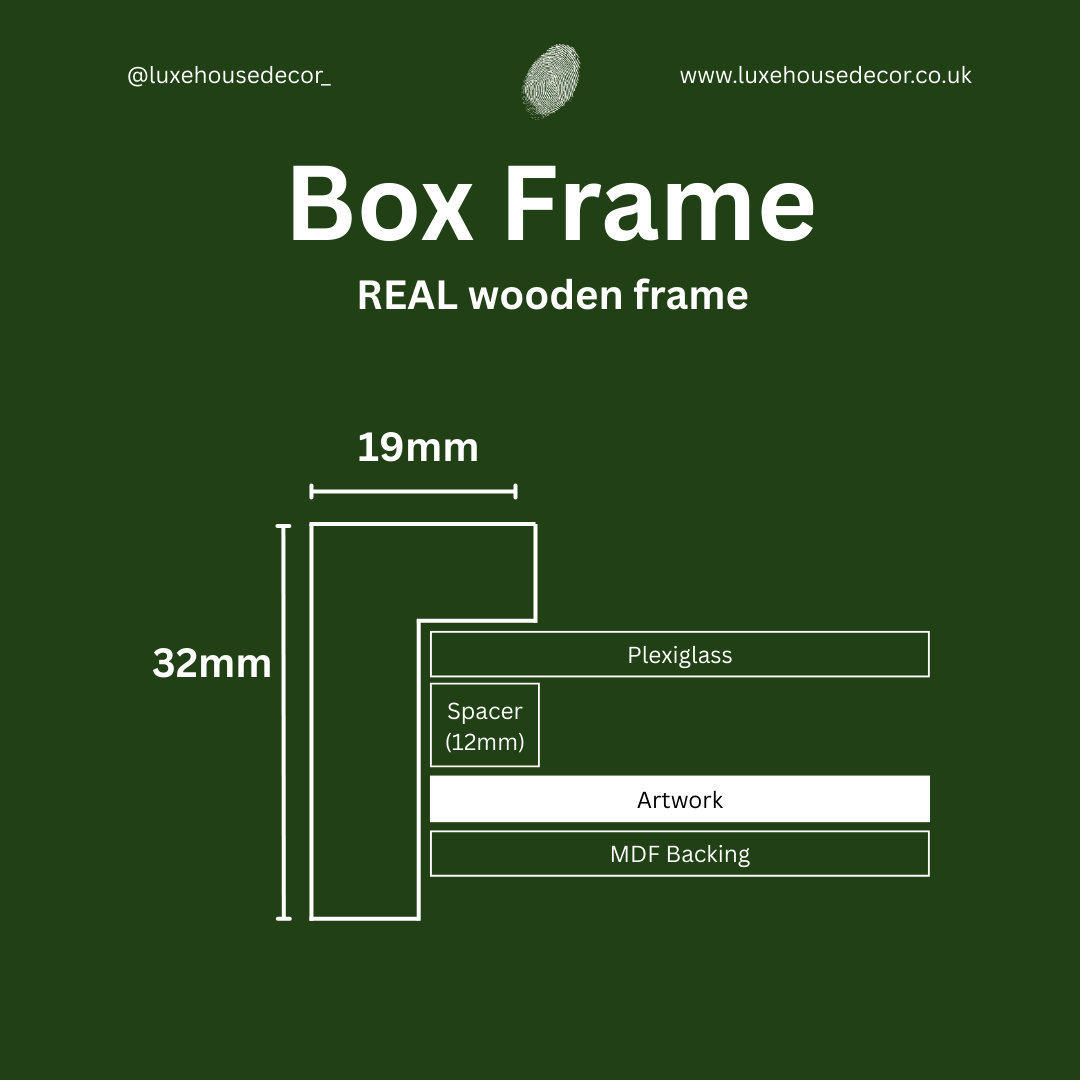 Solid Walnut Wooden Box Frame