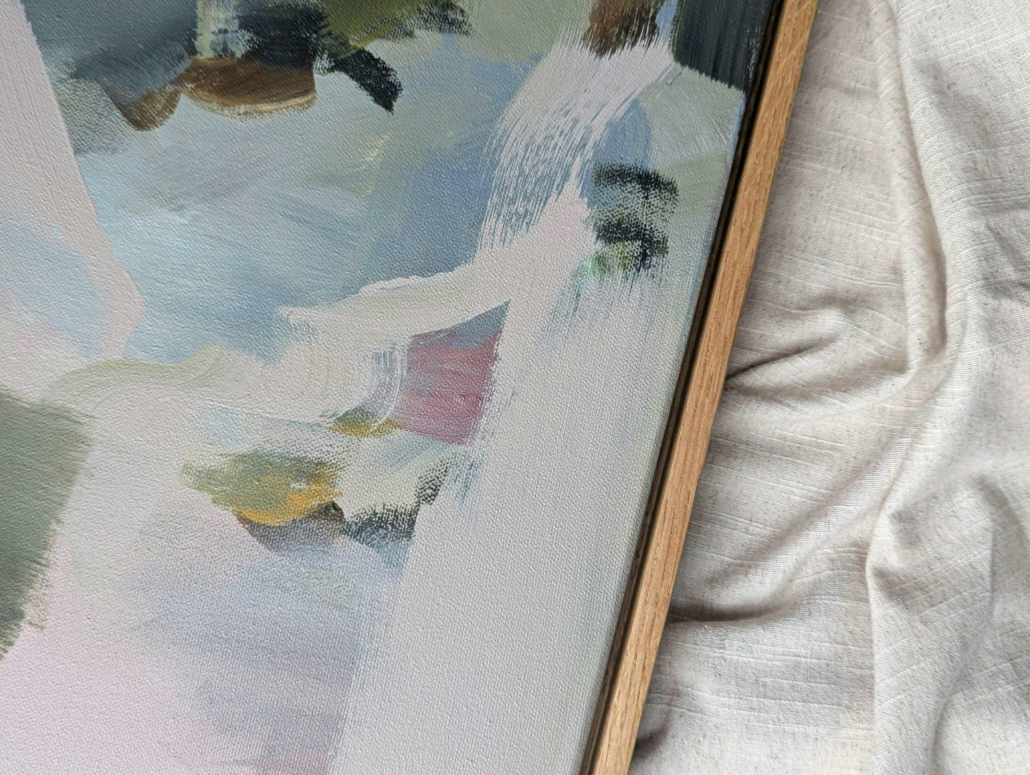 Oak Canvas Float Frame