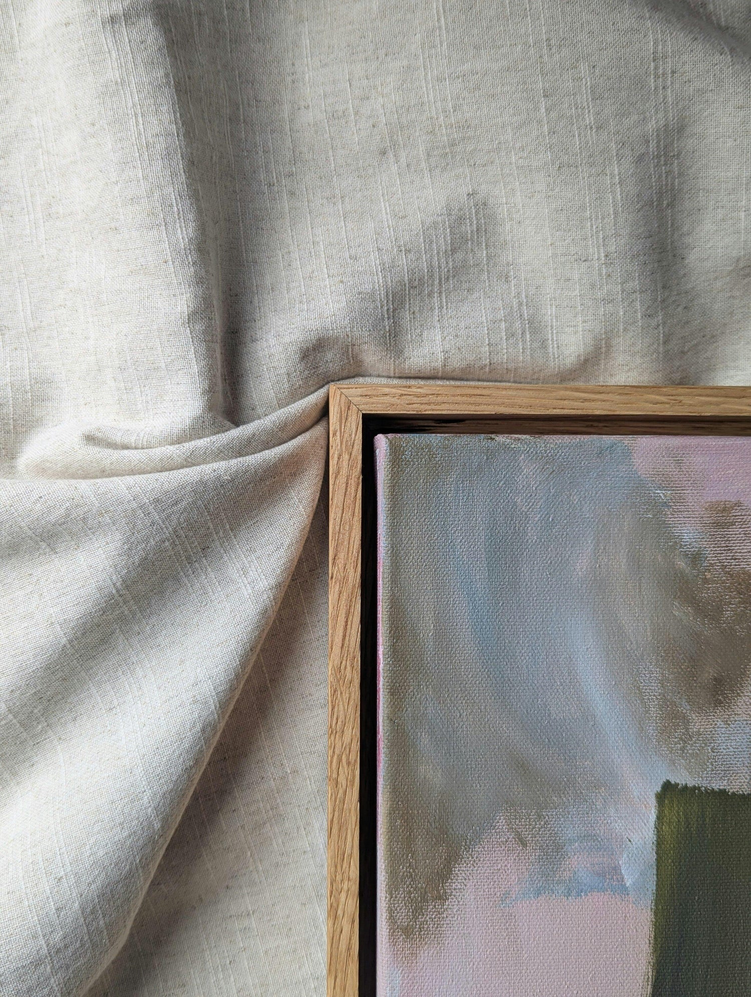 Oak Canvas Float Frame