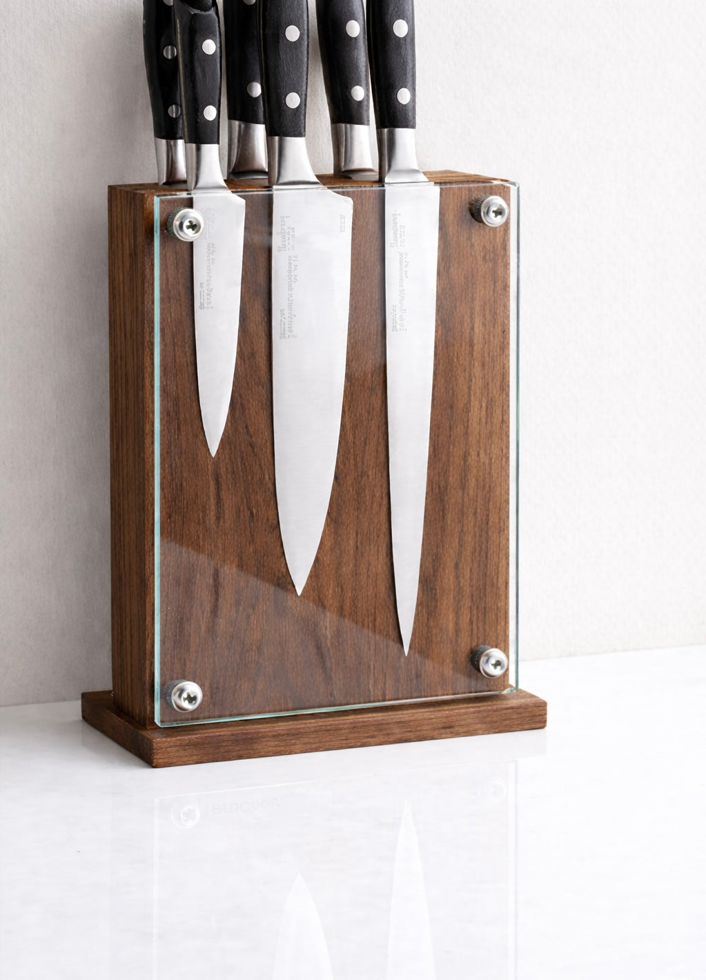 Solid Walnut Knife Block