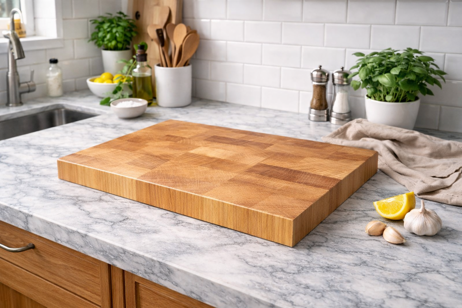 Solid Oak End Grain Chopping Board