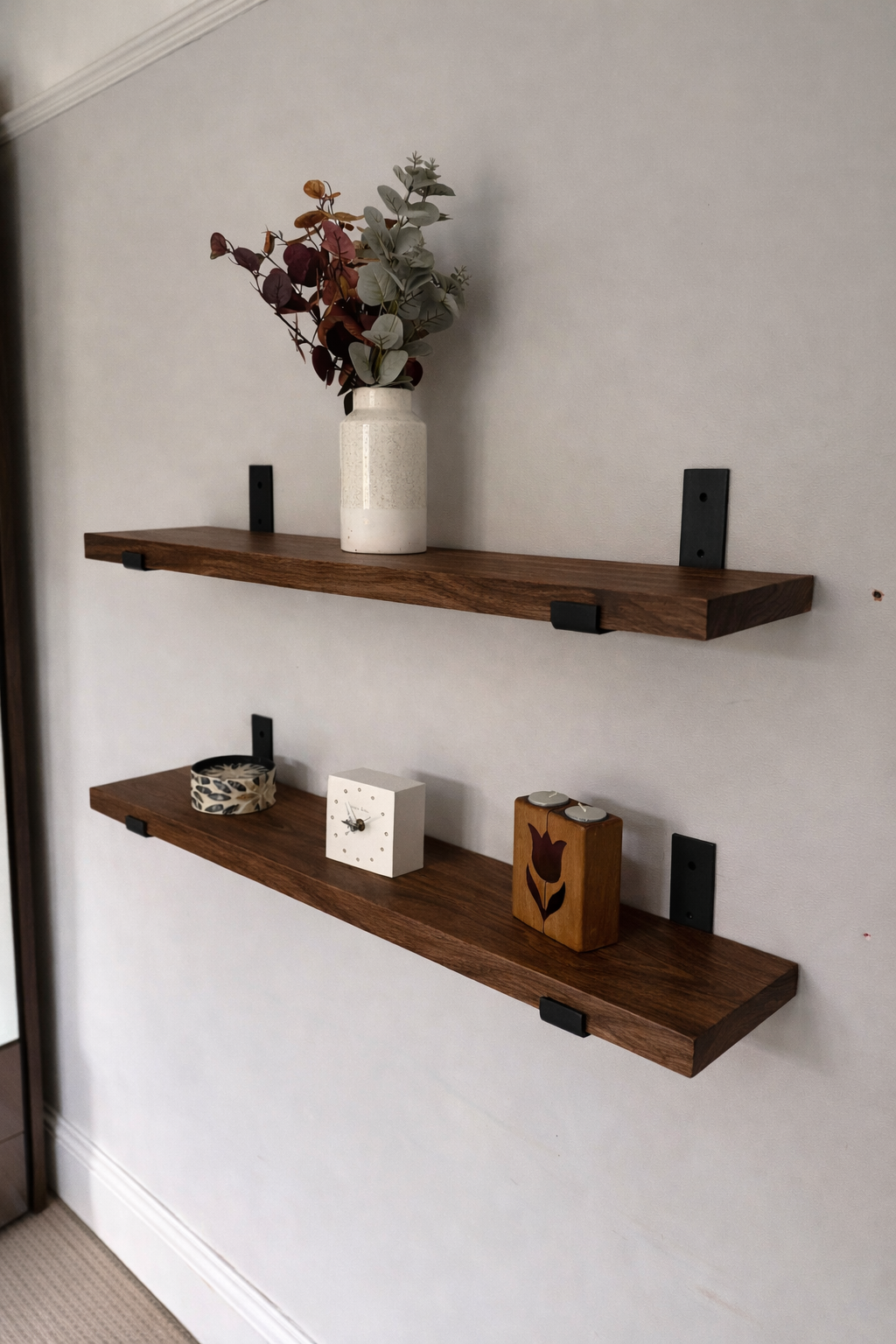 Solid Walnut Wooden Shelf