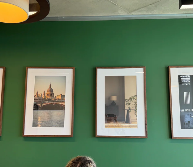 Solid walnut picture frame Customer image