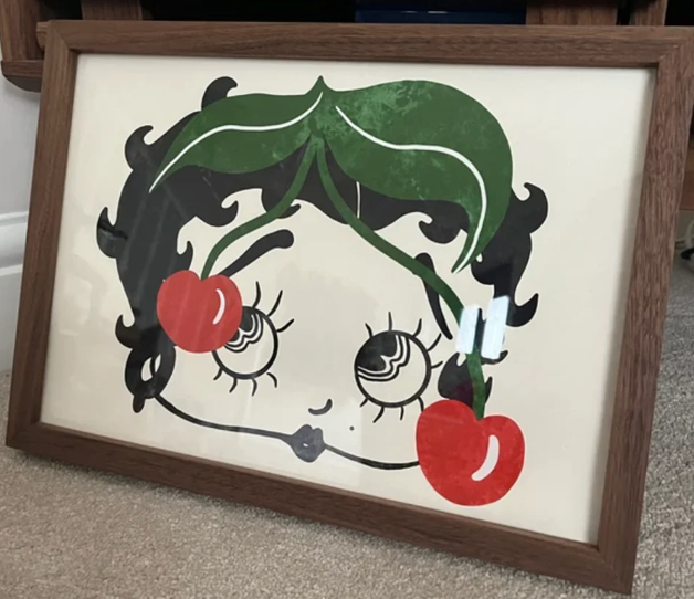 Solid walnut picture frame Customer image