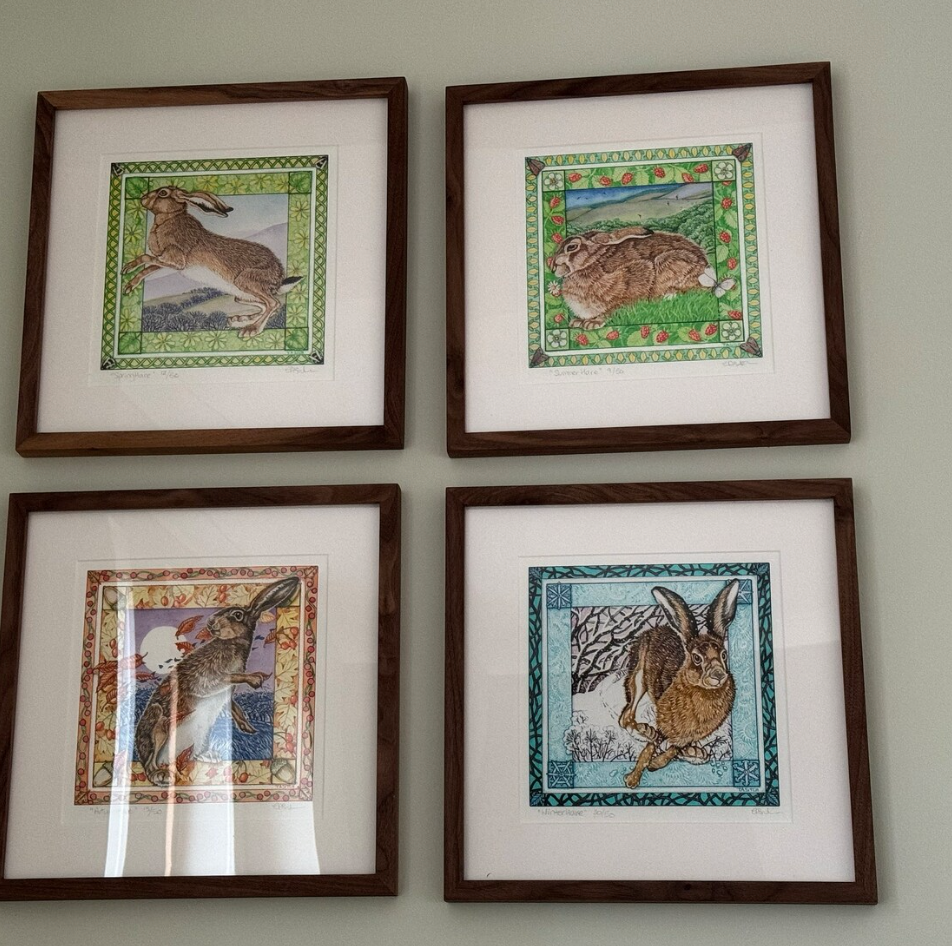 Walnut picture frames