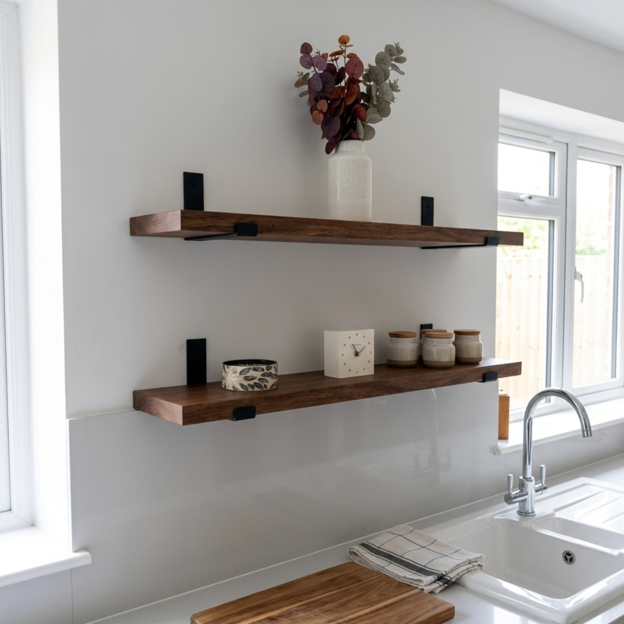 Handmade Solid Wooden Wall Shelves &amp; Coat Racks