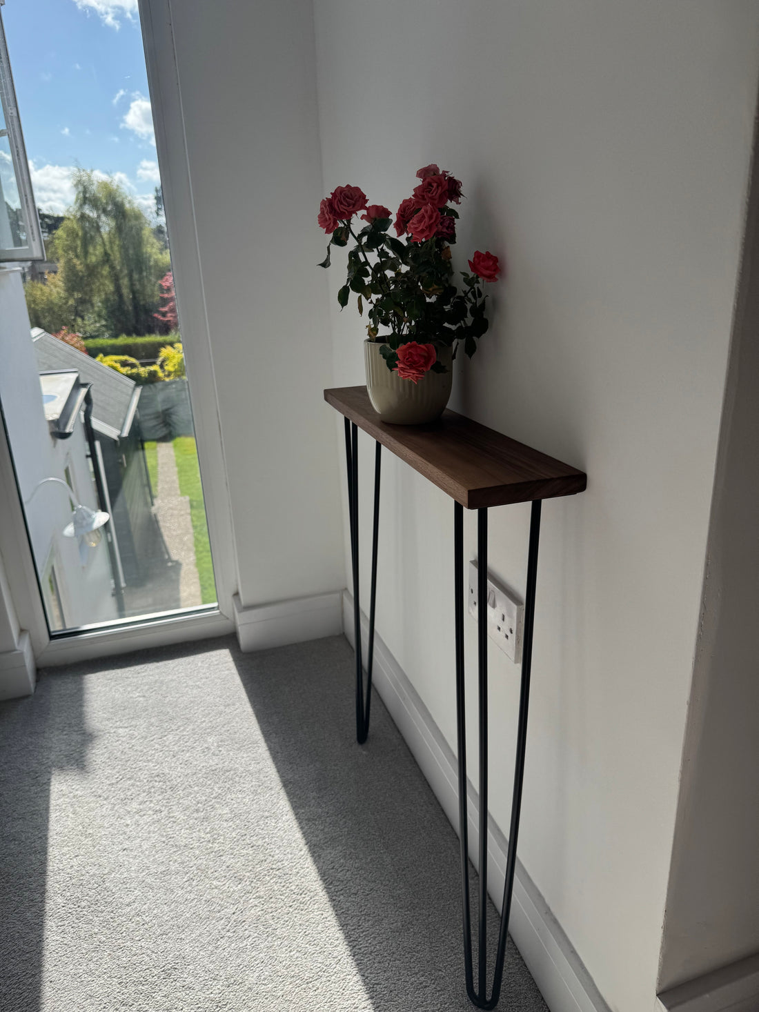 Walnut Console Table