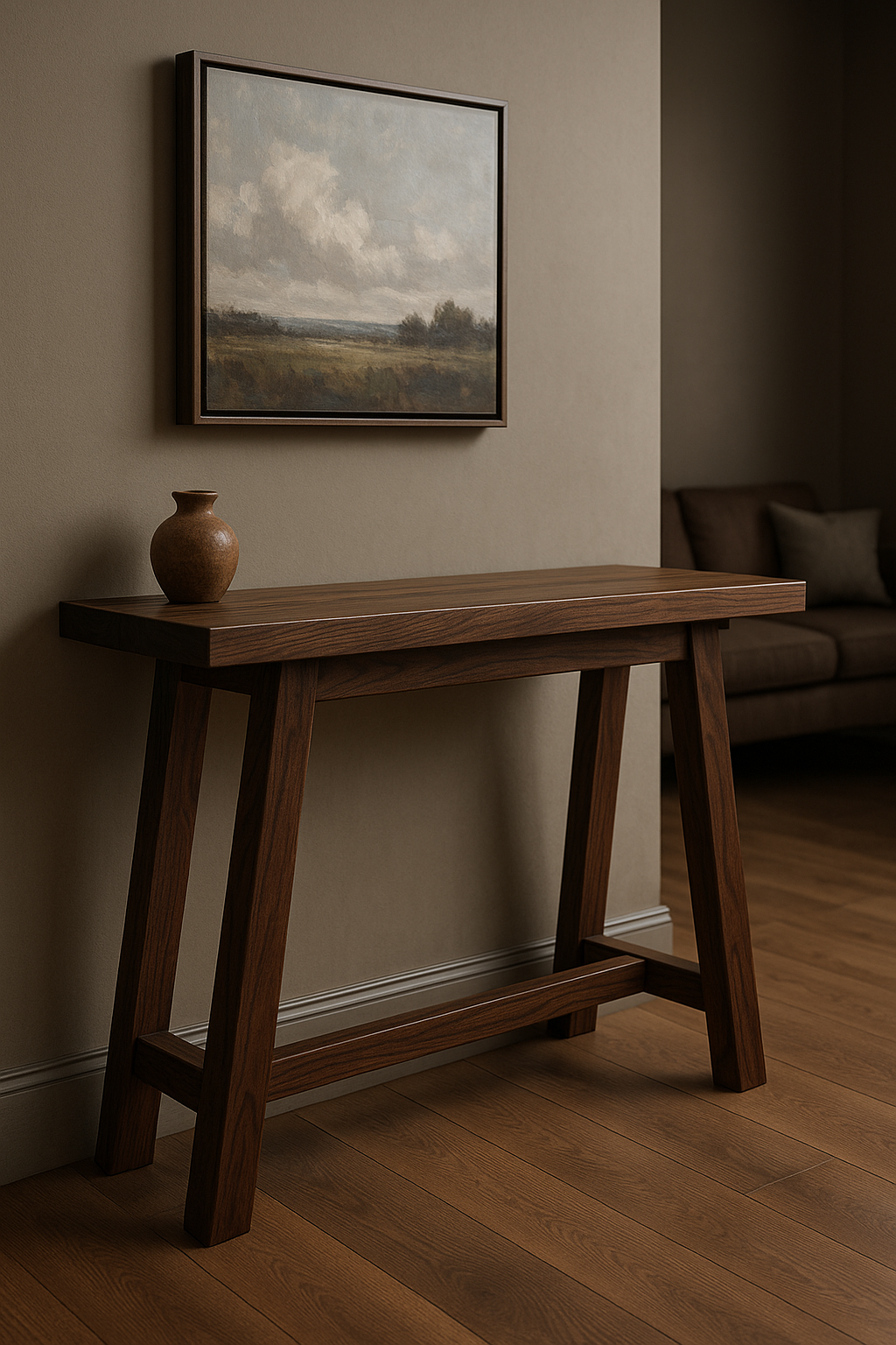 Solid Walnut Console Table