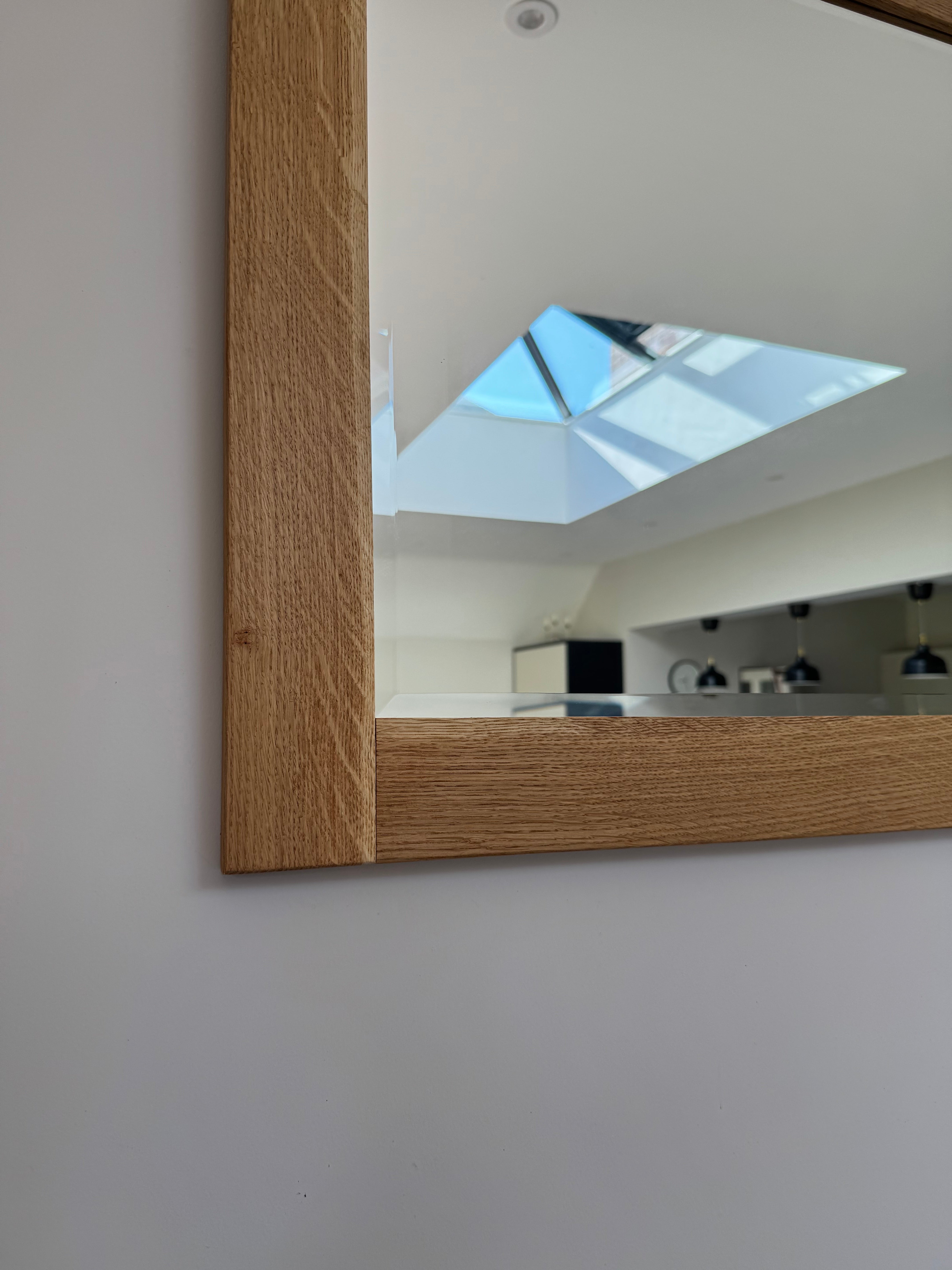 Solid Oak Wooden Mirror