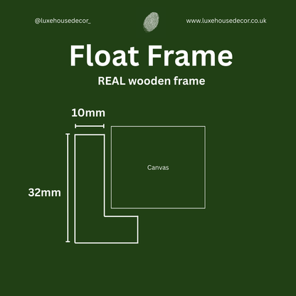 Oak Canvas Float Frame