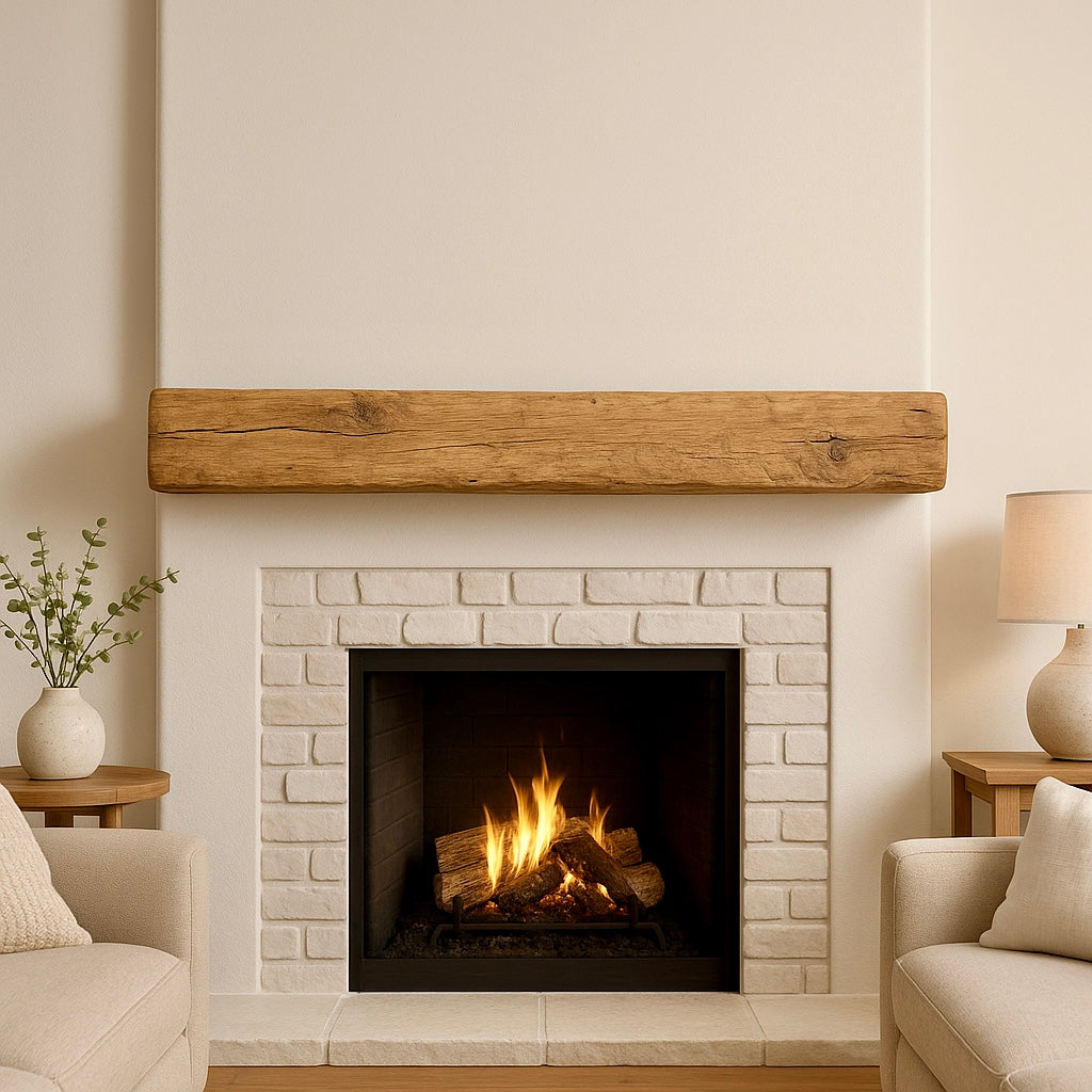 Solid Oak Mantle Piece Beam