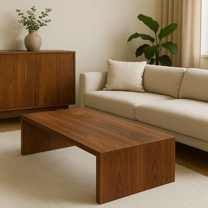 Premium Thick Solid Walnut Coffee Table
