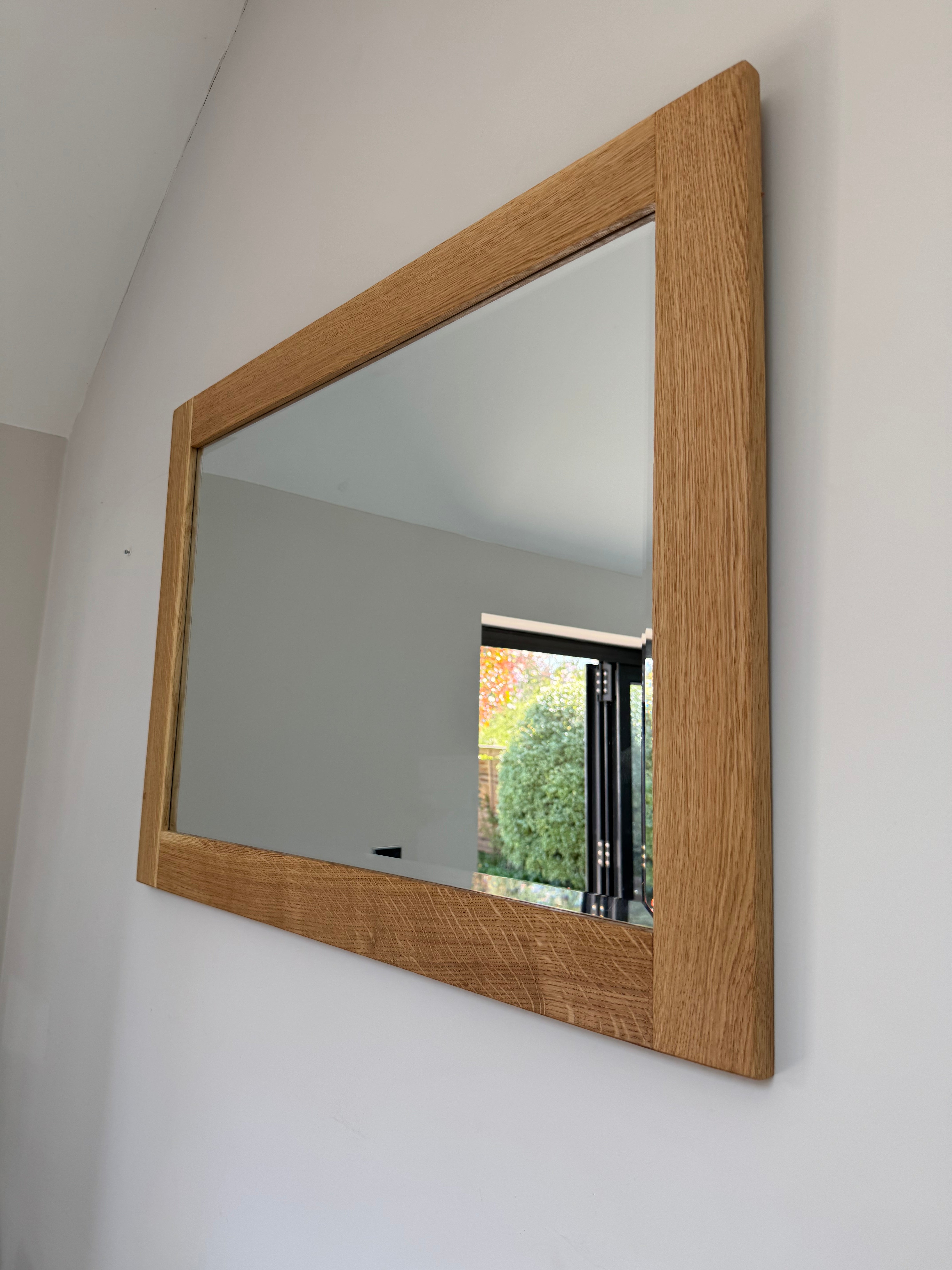 Solid Oak Wooden Mirror