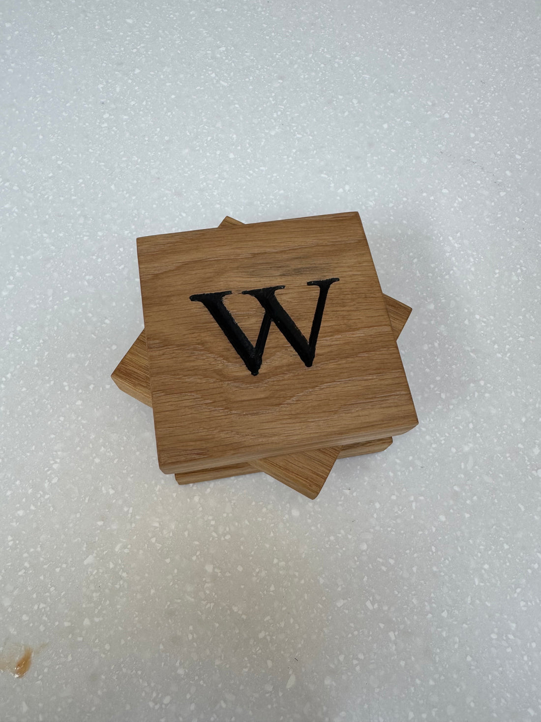 Personalised Engraved Solid Oak Coasters