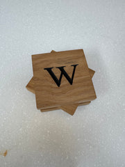 Personalised Engraved Solid Oak Coasters