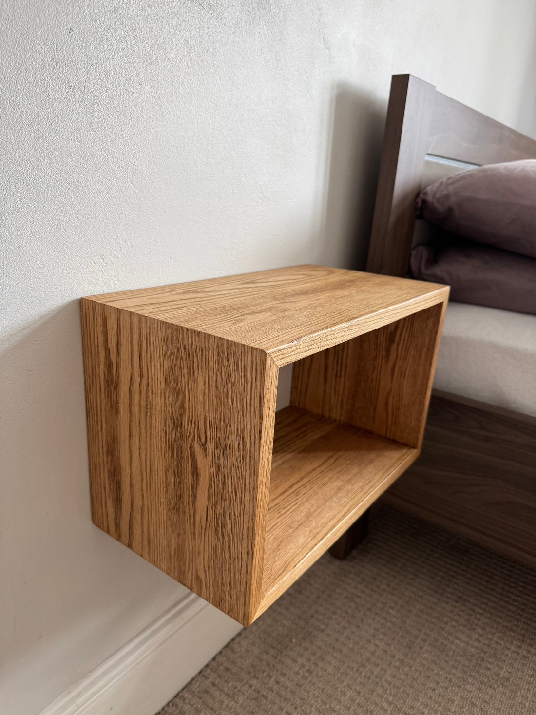 Solid Oak Floating Bedside Table