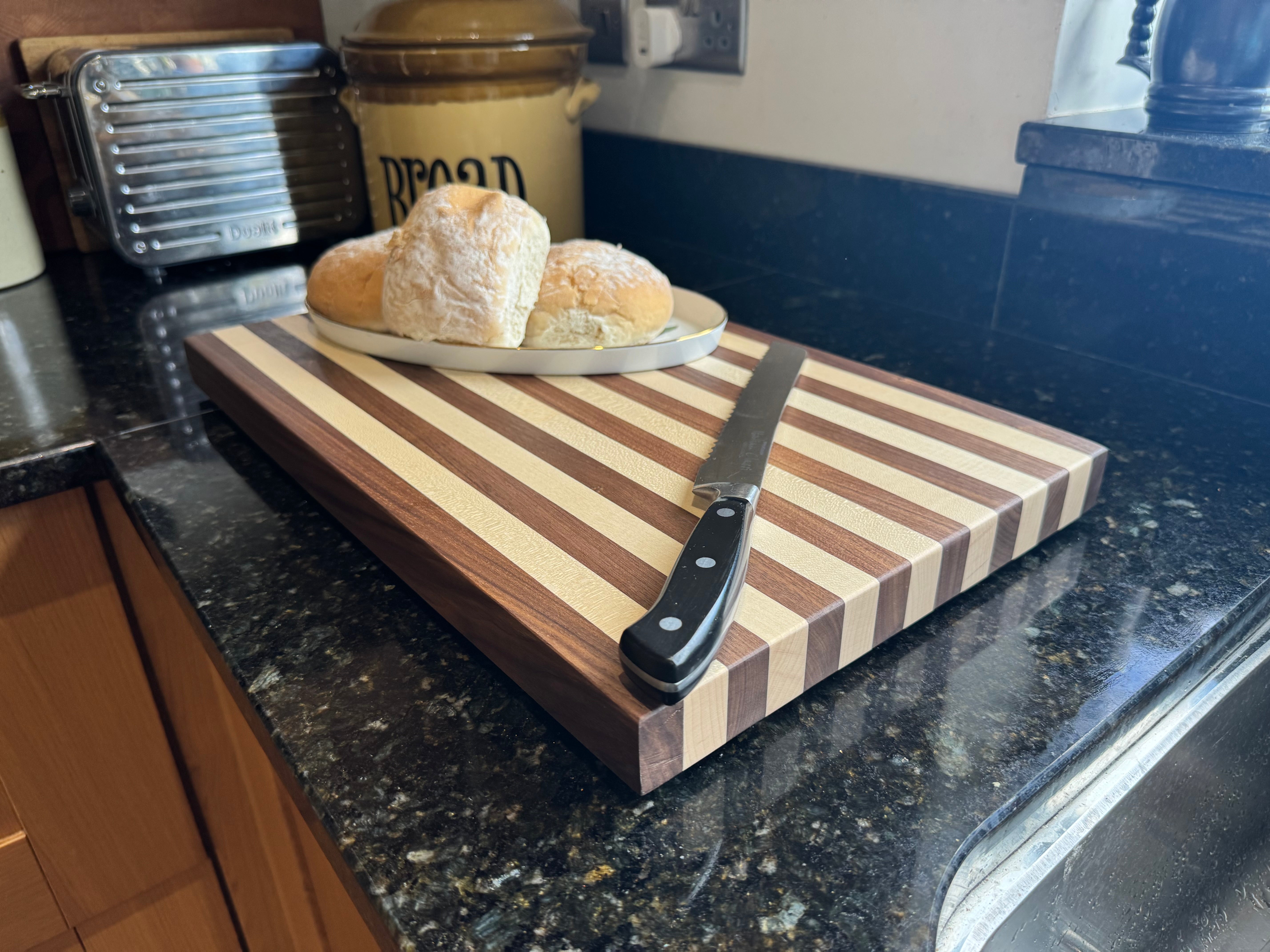 Walnut & Maple Striped Chopping Board