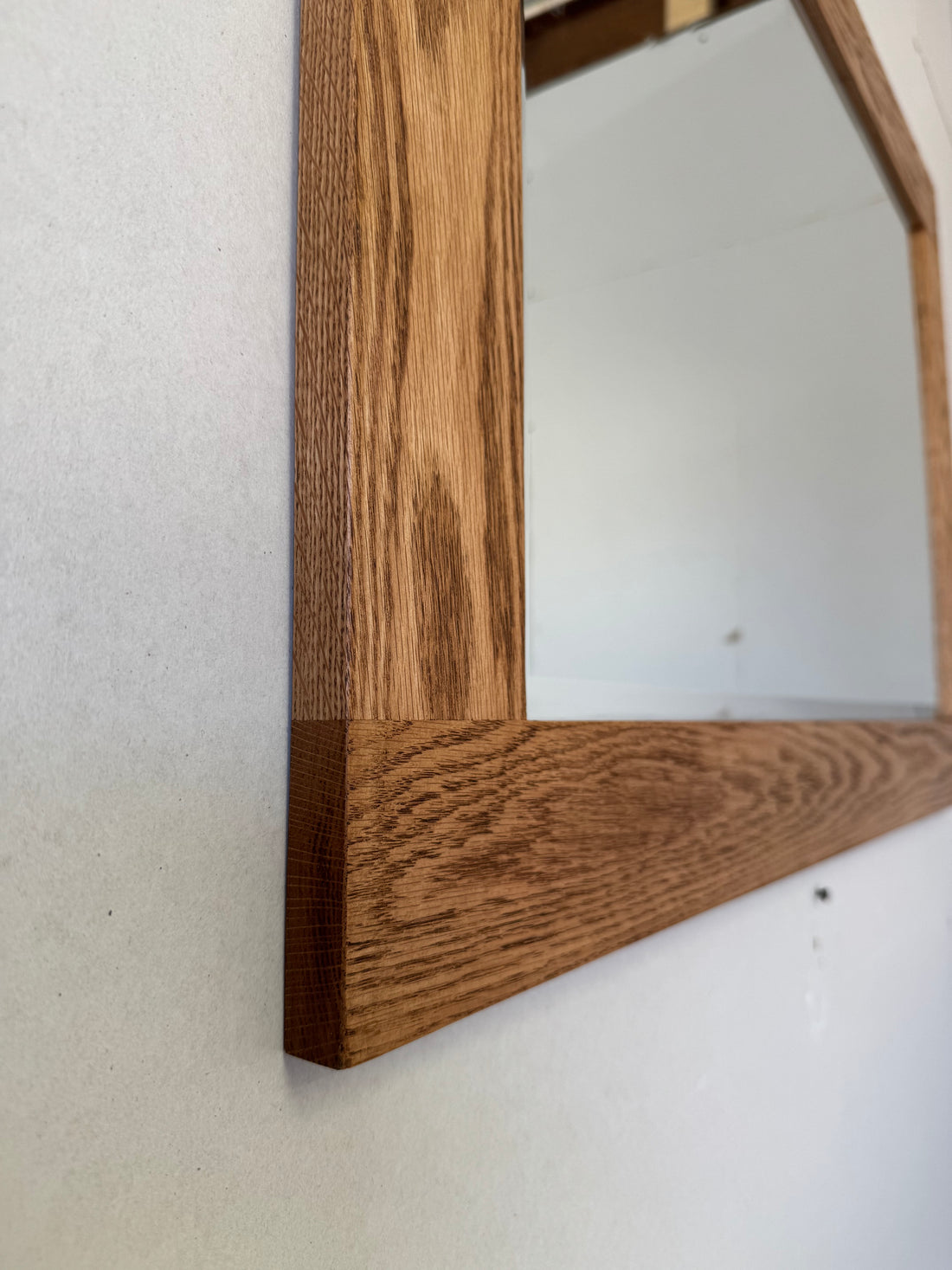 Solid Oak Wooden Mirror