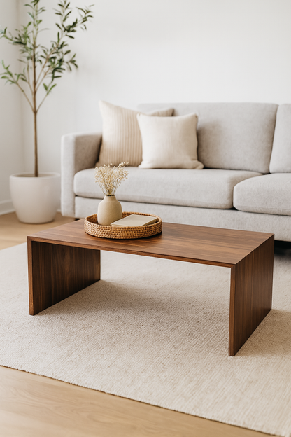 Premium Thick Solid Walnut Coffee Table