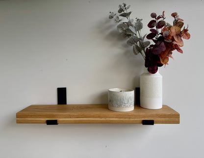 Solid Oak Wall Shelf - Up Bracket