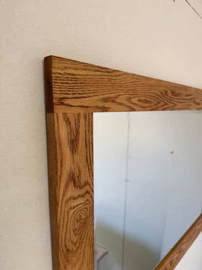 Solid Oak Wooden Mirror