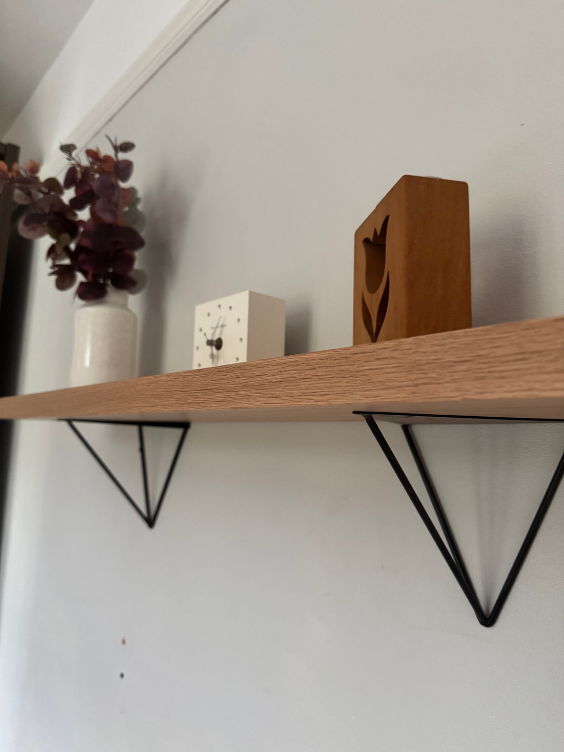 Thick Solid Oak Prism Shelf | Kitchen Shelving
