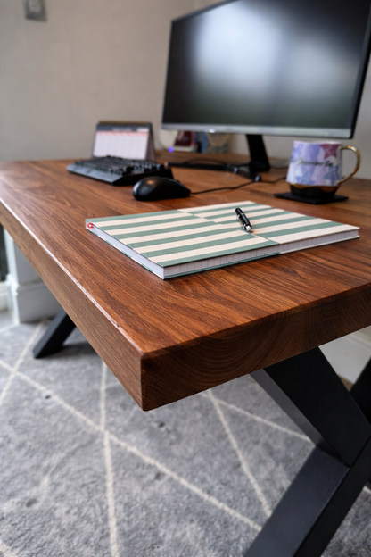 Thick Solid Walnut Office Desk