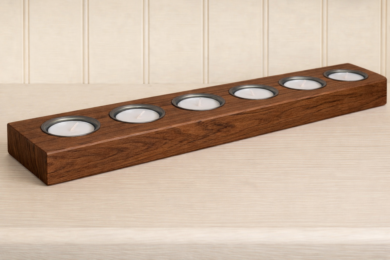 Solid Walnut Candle Holder