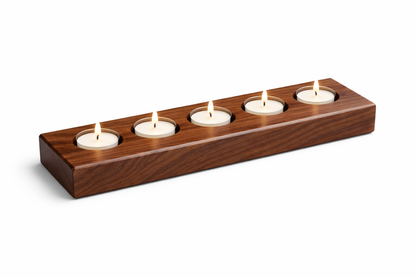Solid Walnut Candle Holder
