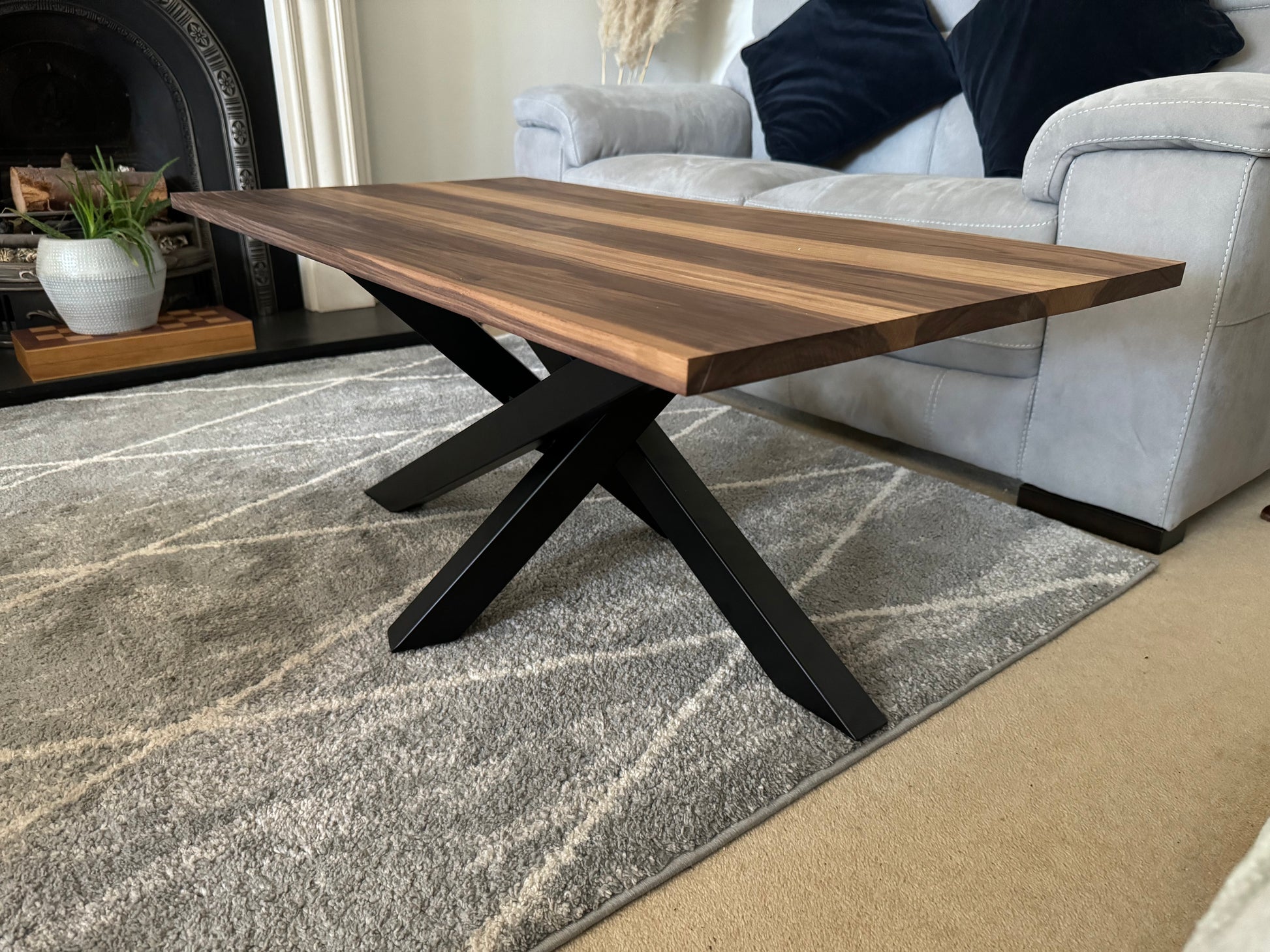 Solid wood walnut coffee table deals