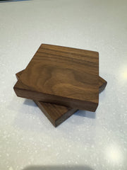 Solid Walnut Wooden Coasters (Pack of 2)
