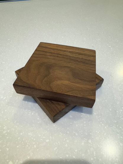 Solid Walnut Wooden Coasters