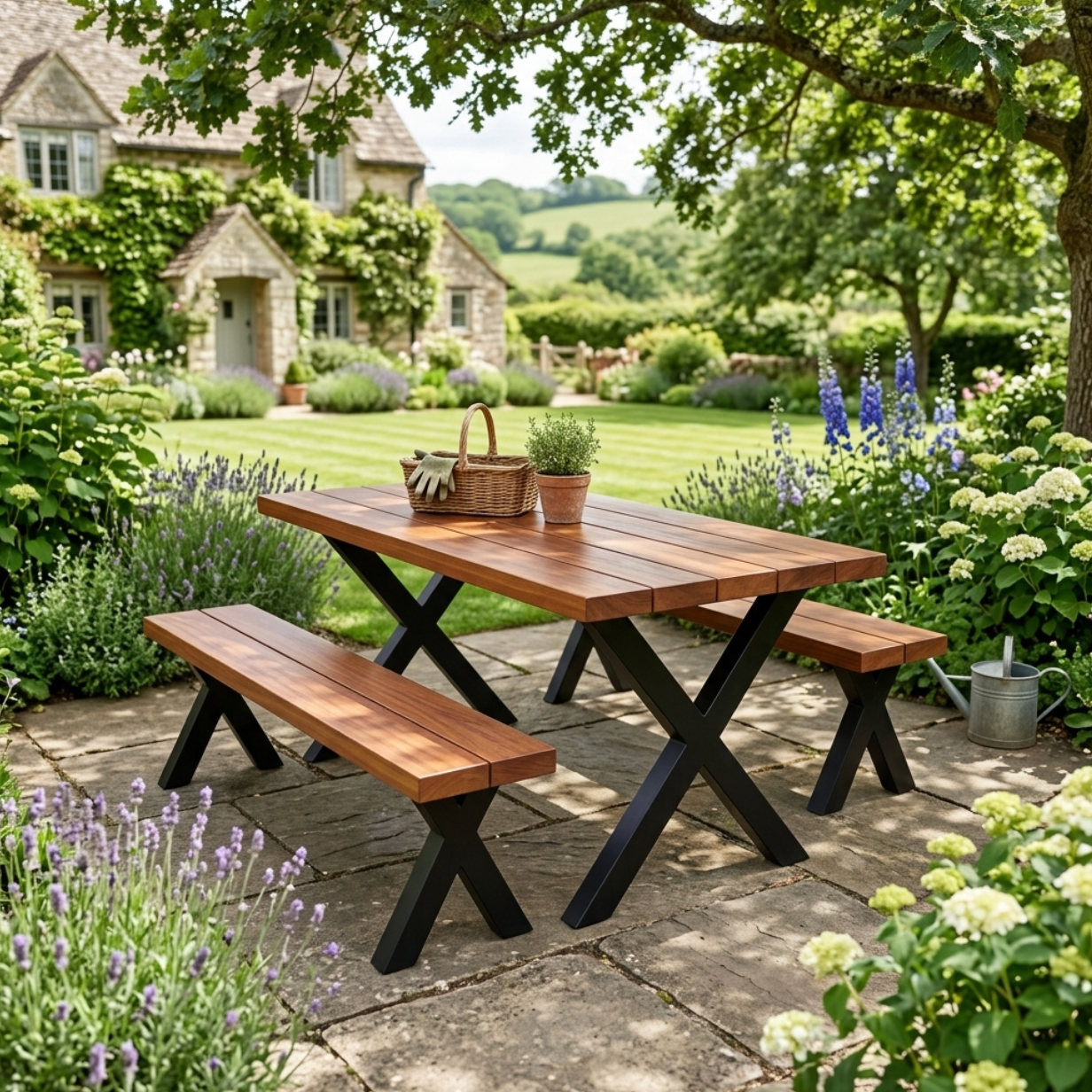 Solid Mahogany Outdoor Garden Table