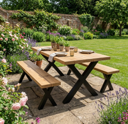 Solid Oak Outdoor Garden Table
