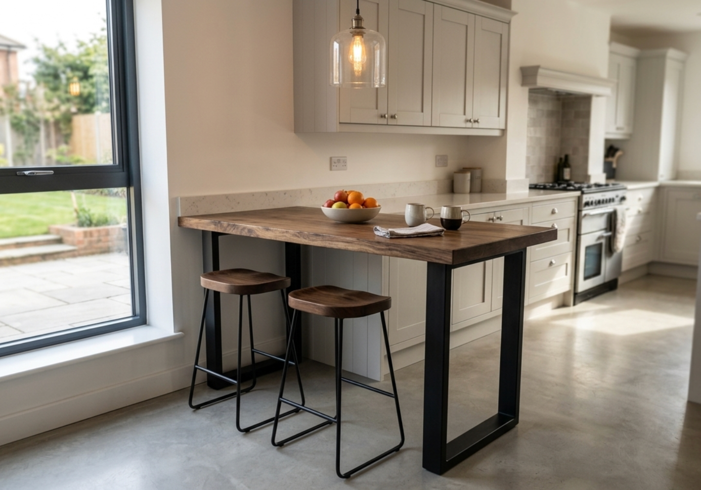 Solid Walnut Breakfast Bar