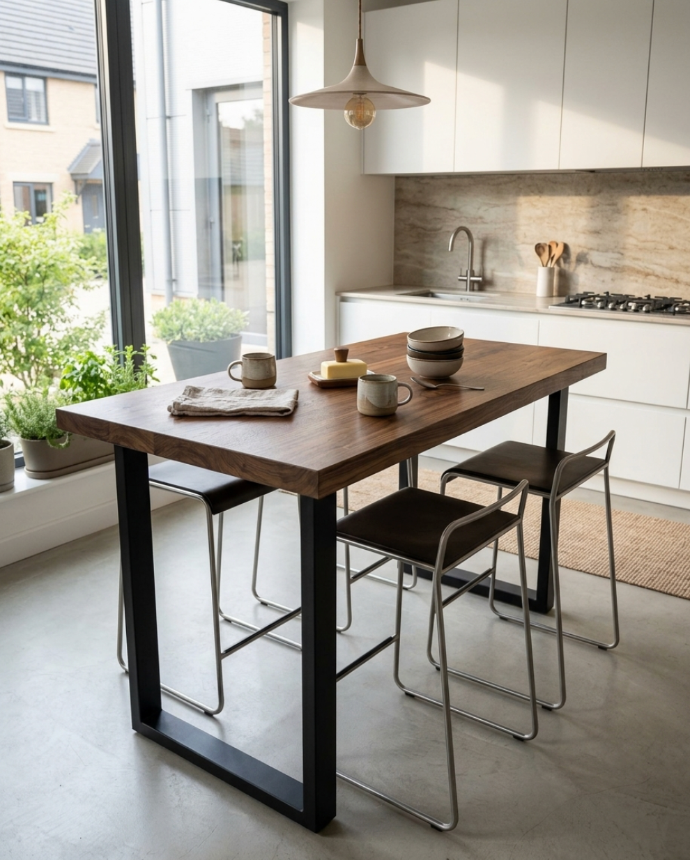 Solid Walnut Breakfast Bar