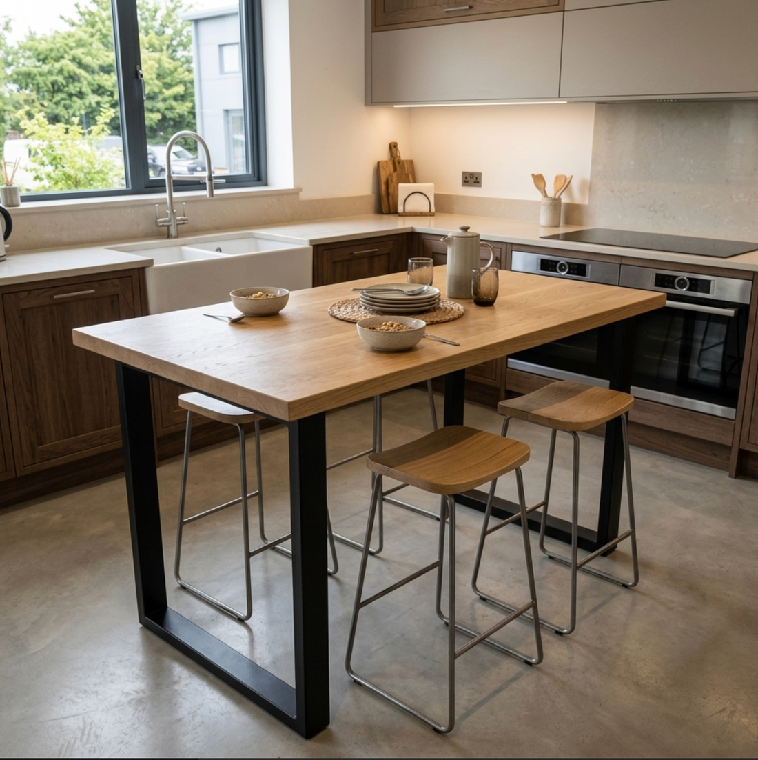 Solid Oak Breakfast Bar