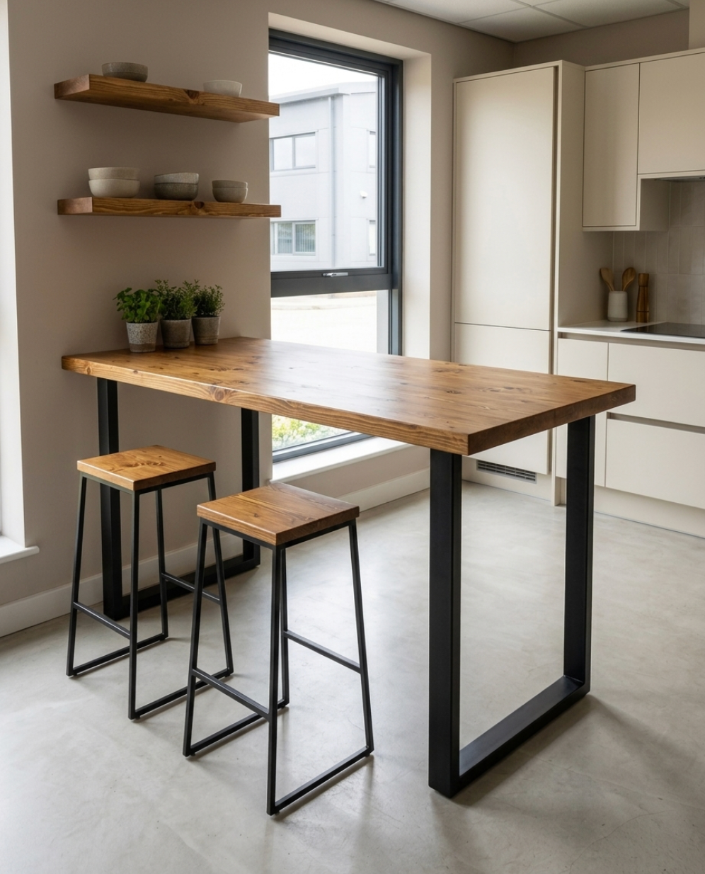 Rustic Wooden Breakfast Bar