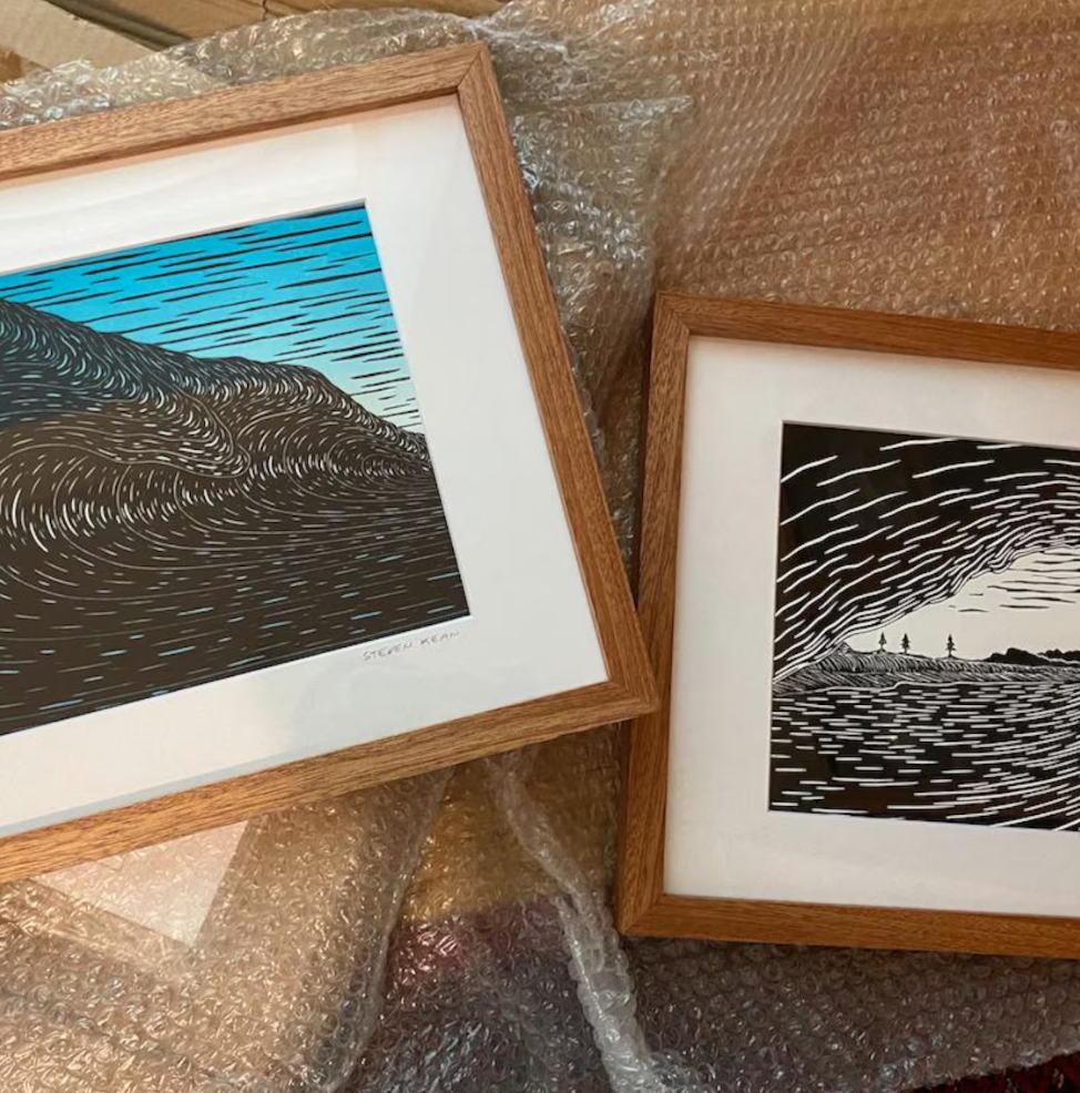 Mahogany Picture Frame Supplied With White Mount