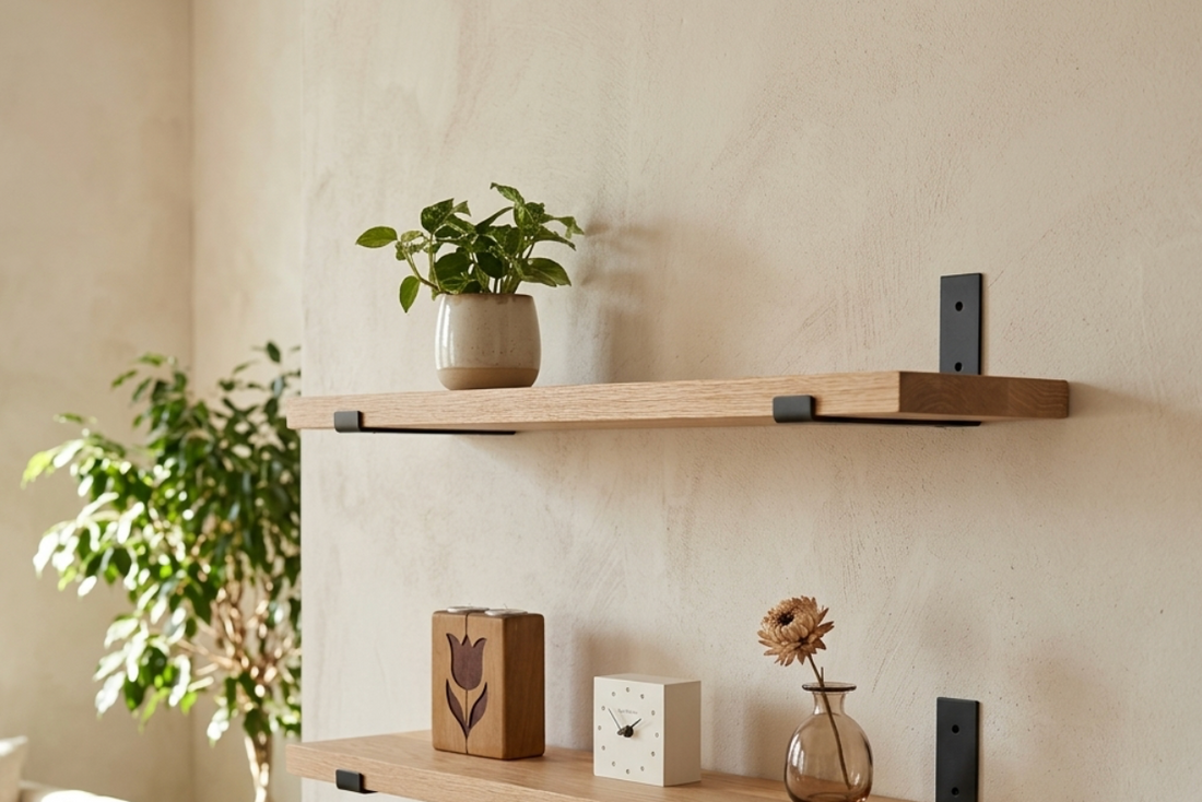 Solid Oak Wooden Shelf