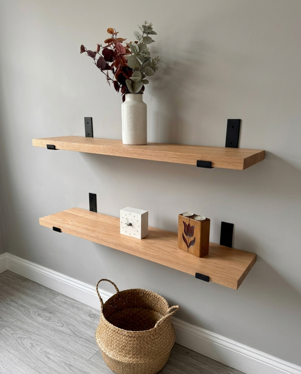 Solid Oak Wooden Shelf
