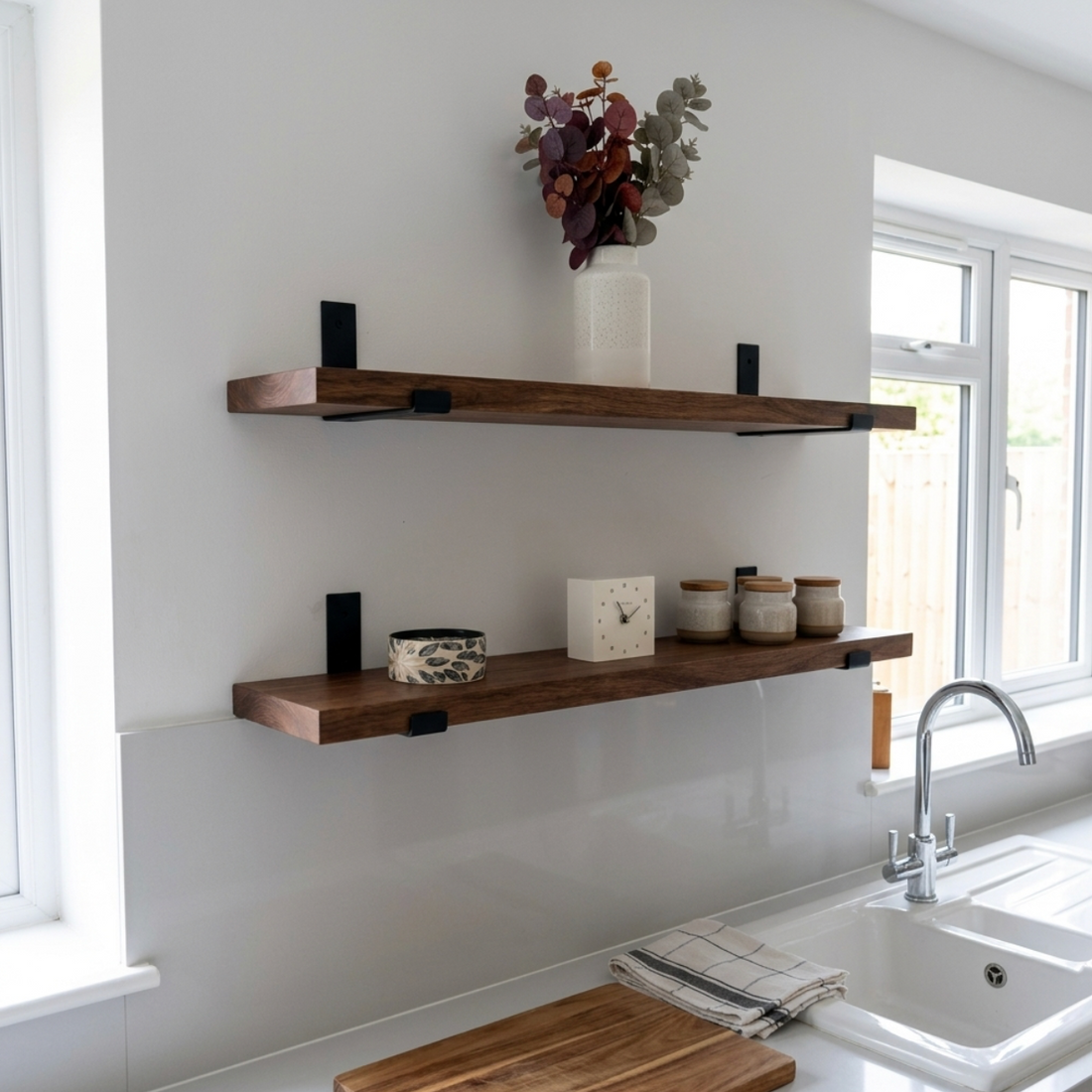 Solid Walnut Wooden Shelf