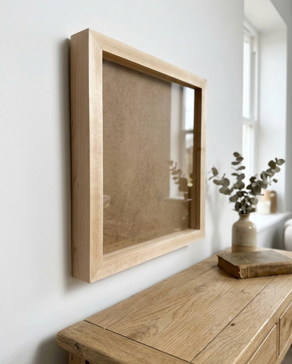 Solid Maple Wooden Box Frame