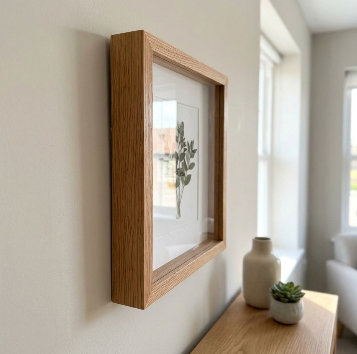 Solid Oak Wooden Box Frame