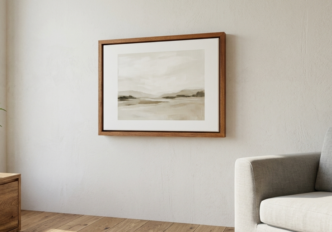 Mahogany Canvas Float Frame