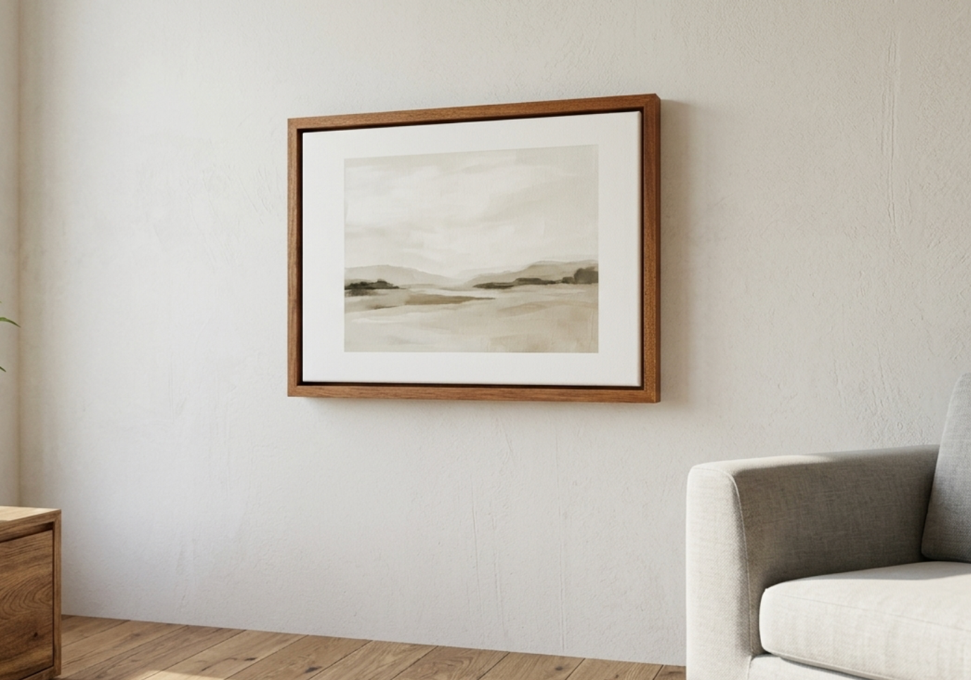 Mahogany Canvas Float Frame