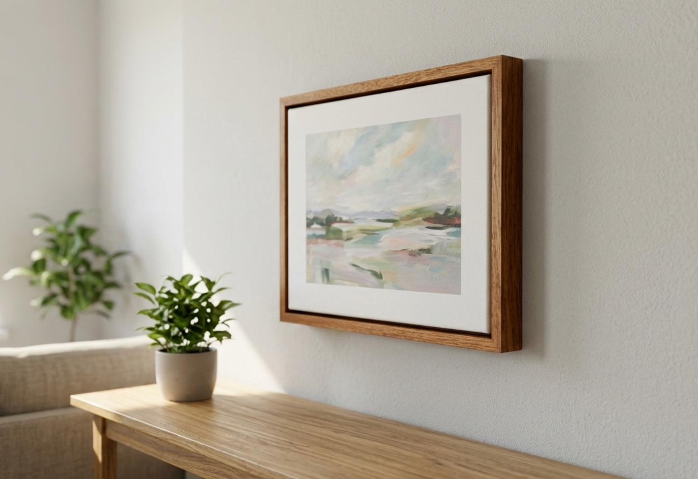 Mahogany Canvas Float Frame