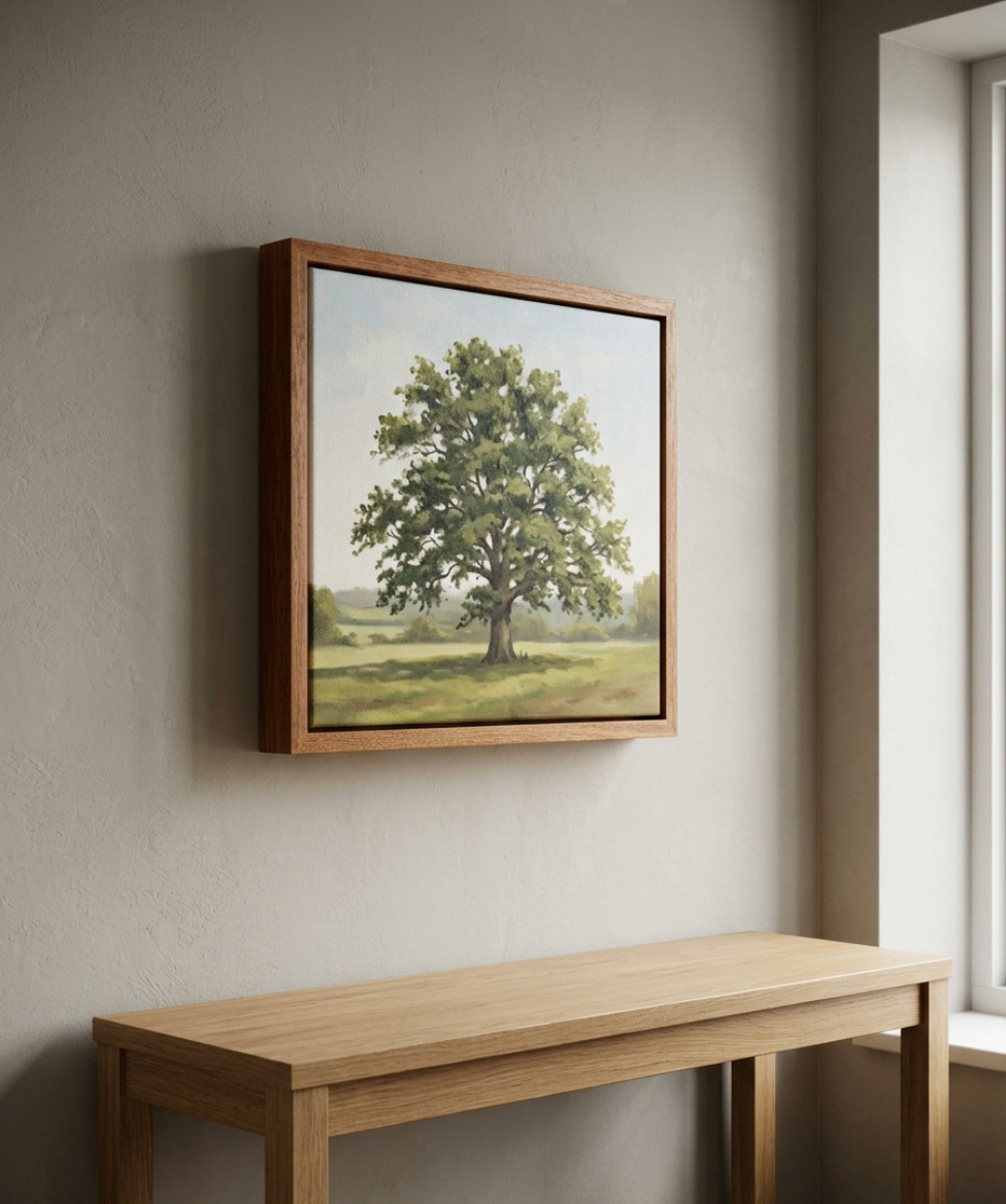 Mahogany Canvas Float Frame