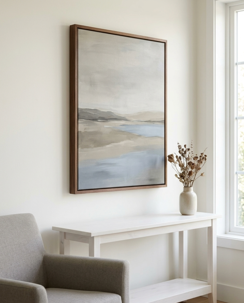 Walnut Canvas Float Frame