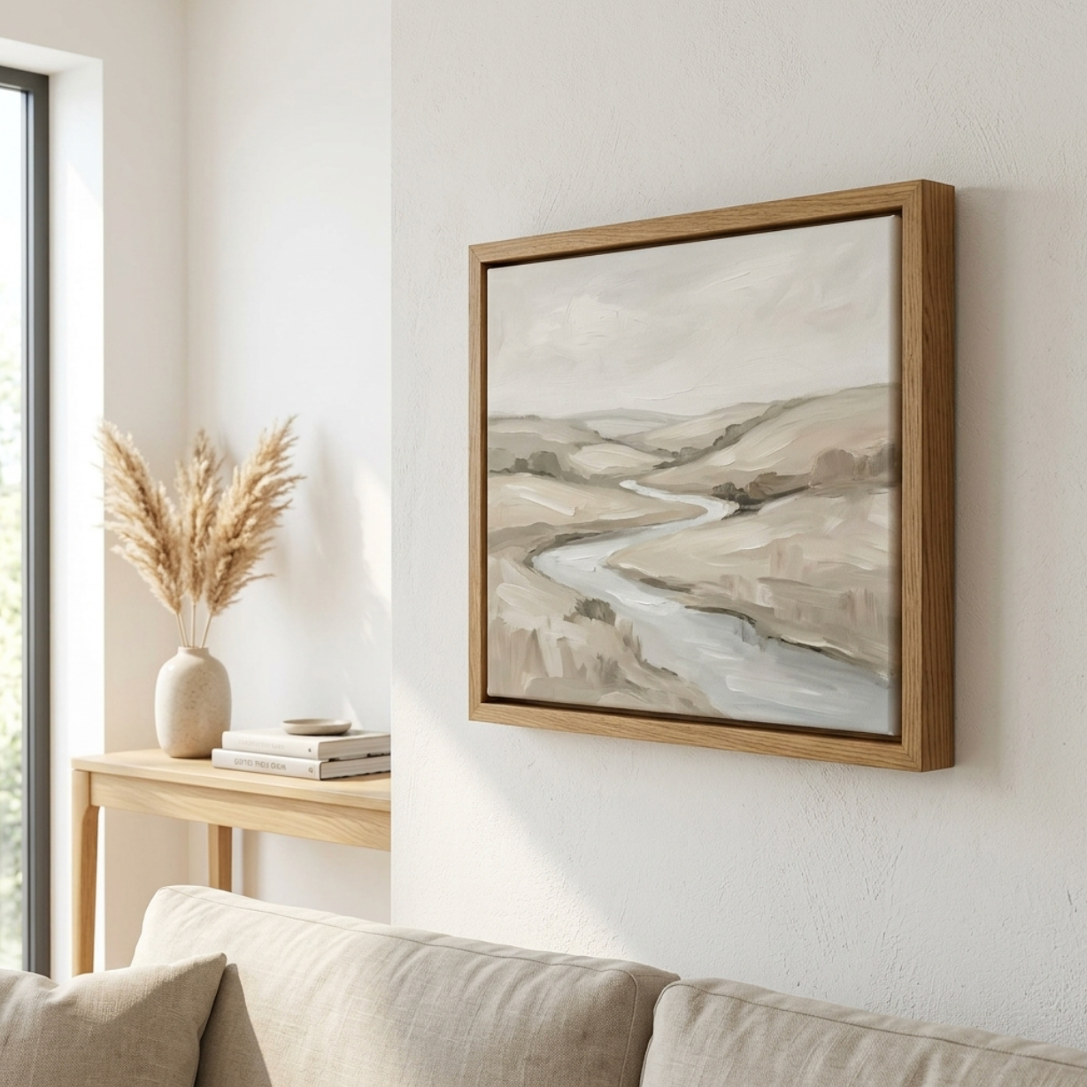 Oak Canvas Float Frame